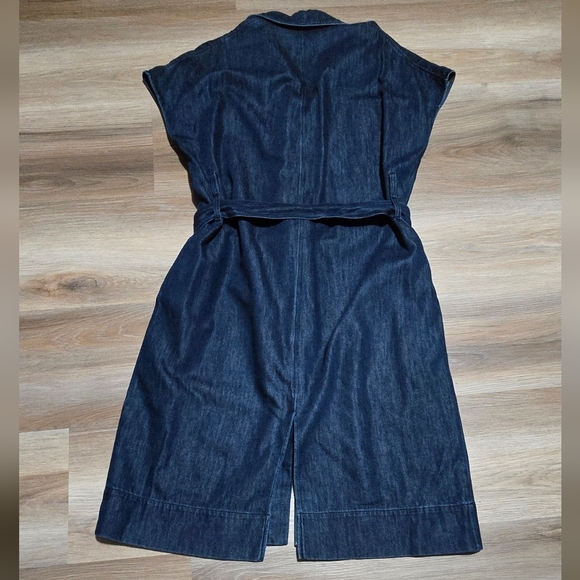 COS Denim Utility Dark Wash Cargo Front Pockets Luxury Durable Dress Size 6 - Picture 4 of 16